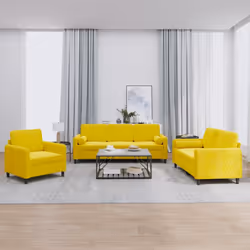 VidaXL 3201950 Ensemble de meubles de salle à manger Jaune