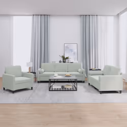 VidaXL 3201954 Ensemble de meubles de salle à manger Gris