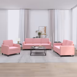 VidaXL 3201957 Ensemble de meubles de salle à manger Rose