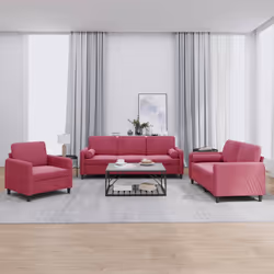 VidaXL 3201958 Ensemble de meubles de salle à manger Rouge