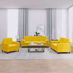 VidaXL 3201960 Ensemble de meubles de salle à manger Jaune