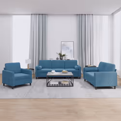 VidaXL 3201963 Ensemble de meubles de salle à manger Bleu