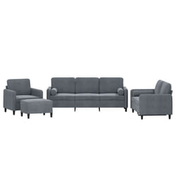 VidaXL 3201965 Ensemble de meubles de salle à manger Gris