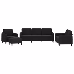 VidaXL 3201969, Noir, mousse, Métal, Polyester, Polywood, Textile, 198 cm, 77 cm, 80 cm