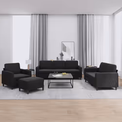 VidaXL 3201969 Ensemble de meubles de salle à manger Noir