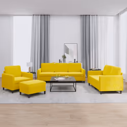 VidaXL 3201970 Ensemble de meubles de salle à manger Jaune