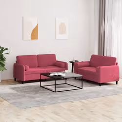 VidaXL 3201978 Ensemble de meubles de salle à manger Rouge