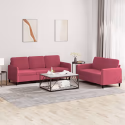 VidaXL 3202018 Ensemble de meubles de salle à manger Rouge