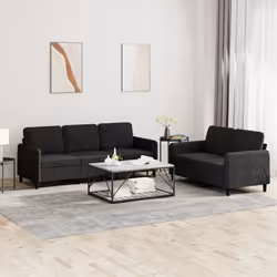 VidaXL 3202019 Ensemble de meubles de salle à manger Noir