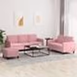 vidaXL Ensemble de canapés 3 pcs rose velours 3202027