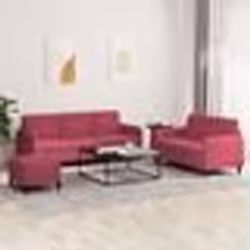 vidaXL Ensemble de canapés 3 pcs rouge bordeaux velours