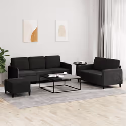 VidaXL 3202029 Ensemble de meubles de salle à manger Noir