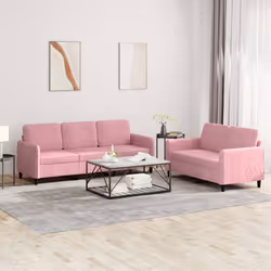 VidaXL 3202037 Ensemble de meubles de salle à manger Rose