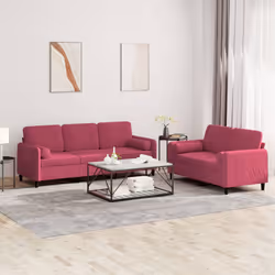 VidaXL 3202038 Ensemble de meubles de salle à manger Rouge