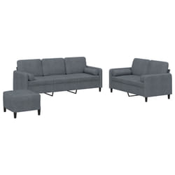 VidaXL 3202045 Ensemble de meubles de salle à manger Gris