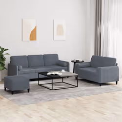 VidaXL 3202045 Ensemble de meubles de salle à manger Gris