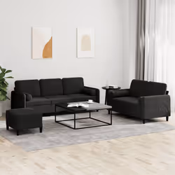 VidaXL 3202049 Ensemble de meubles de salle à manger Noir
