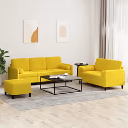 VidaXL 3202050 Ensemble de meubles de salle à manger Jaune