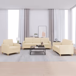 VidaXL 3202056 Ensemble de meubles de salle à manger Crème