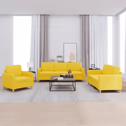 VidaXL 3202059 Ensemble de meubles de salle à manger Jaune