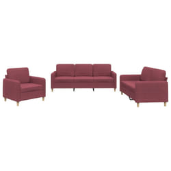 VidaXL 3202060 Ensemble de meubles de salle à manger Rouge