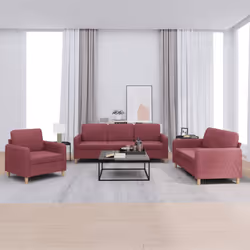 VidaXL 3202060 Ensemble de meubles de salle à manger Rouge