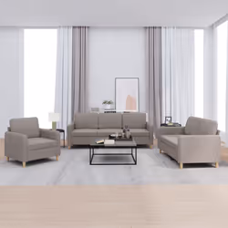 VidaXL 3202061 Ensemble de meubles de salle à manger Taupe