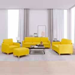 VidaXL 3202067 Ensemble de meubles de salle à manger Jaune