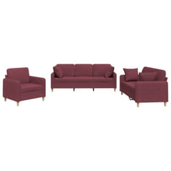 VidaXL 3202068 Ensemble de meubles de salle à manger Rouge