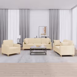 VidaXL 3202072 Ensemble de meubles de salle à manger Crème