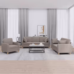 VidaXL 3202077 Ensemble de meubles de salle à manger Taupe