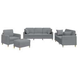 VidaXL 3202078 Ensemble de meubles de salle à manger Gris