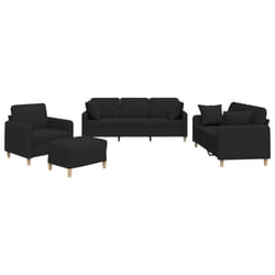 VidaXL 3202082 Ensemble de meubles de salle à manger Noir