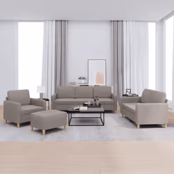 VidaXL 3202085 Ensemble de meubles de salle à manger Taupe - Vue supplémentaire 2