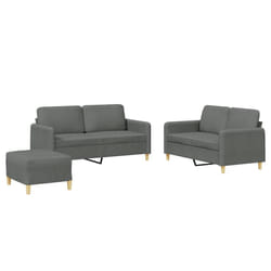 VidaXL 3202095 Ensemble de meubles de salle à manger Gris