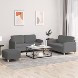 VidaXL 3202103 Ensemble de meubles de salle à manger Gris