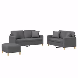 VidaXL 3202111, Gris, mousse, Métal, Polyester, Textile, 158 cm, 77 cm, 80 cm