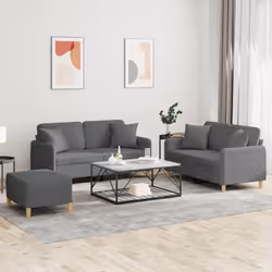 VidaXL 3202111 Ensemble de meubles de salle à manger Gris