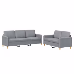 VidaXL 3202118, Gris, mousse, Métal, Polyester, Textile, 198 cm, 77 cm, 80 cm