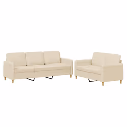 VidaXL 3202120, Crème, mousse, Métal, Polyester, Textile, 198 cm, 77 cm, 80 cm