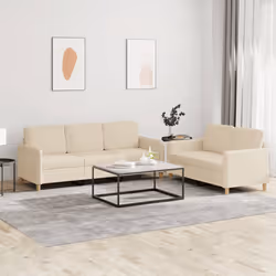 VidaXL 3202120 Ensemble de meubles de salle à manger Crème
