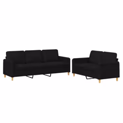 VidaXL 3202122, Noir, mousse, Métal, Polyester, Textile, 198 cm, 77 cm, 80 cm
