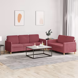 VidaXL 3202124 Ensemble de meubles de salle à manger Rouge