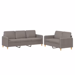 VidaXL 3202125, Taupe, mousse, Métal, Polyester, Textile, 198 cm, 77 cm, 80 cm