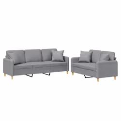 VidaXL 3202126, Gris, mousse, Métal, Polyester, Textile, 198 cm, 77 cm, 80 cm