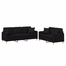 VidaXL 3202130, Noir, mousse, Métal, Polyester, Textile, 198 cm, 77 cm, 80 cm