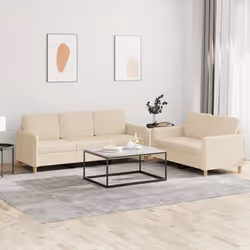 VidaXL 3202136 Ensemble de meubles de salle à manger Crème