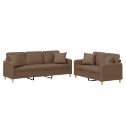 VidaXL 3202137, Marron, mousse, Métal, Polyester, Textile, 198 cm, 77 cm, 80 cm