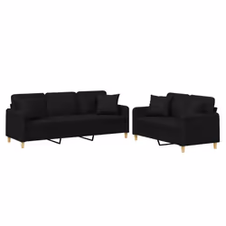 VidaXL 3202138, Noir, mousse, Métal, Polyester, Textile, 198 cm, 77 cm, 80 cm