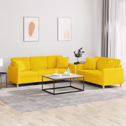VidaXL 3202147 Ensemble de meubles de salle à manger Jaune - Vue supplémentaire 2